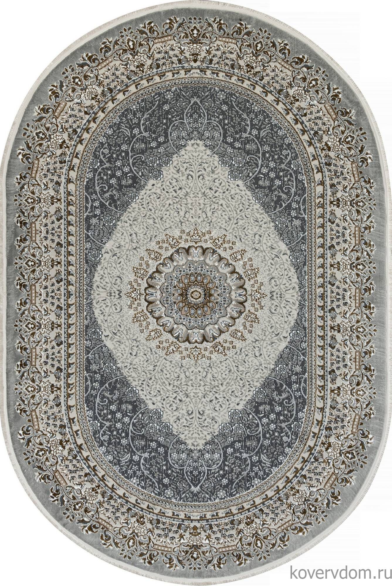Ковер MIRAY O1464 096 GREY Овал