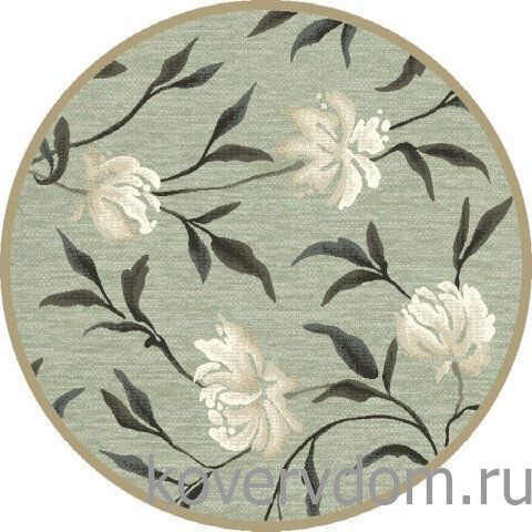 Рельефный ковер из вискозы GENOVA Цветы 38070 6535 90 КРУГ