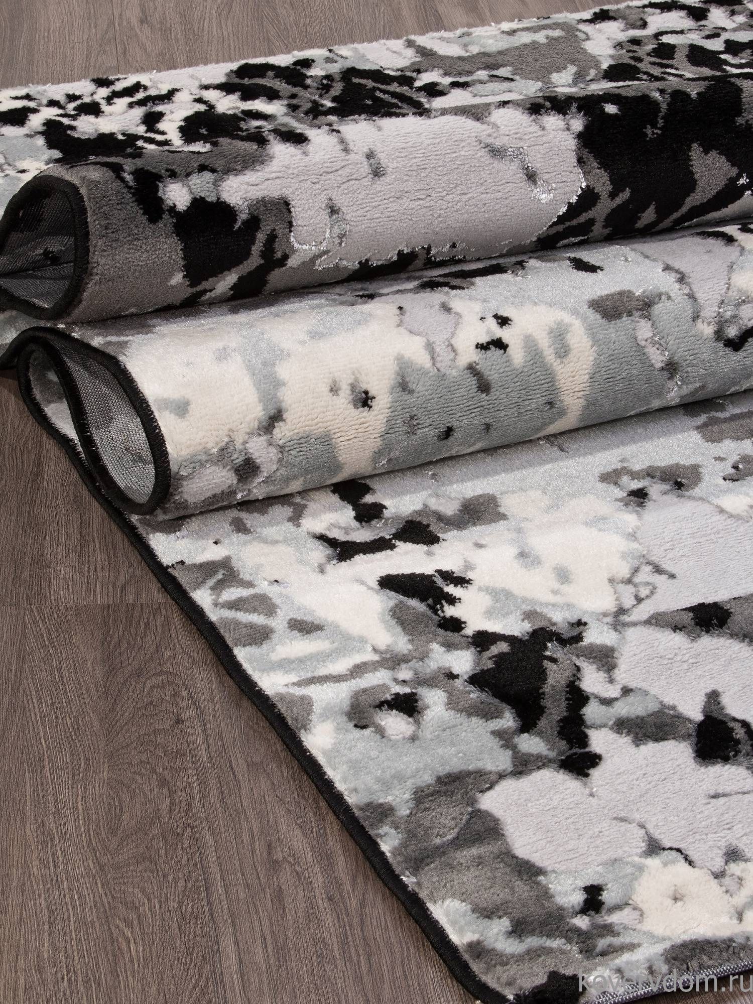 Ковер Valentino Y505A LIGHT GREY SHIRINK / BLACK Ковер Valentino Y505A LIGHT GREY SHIRINK / BLACK