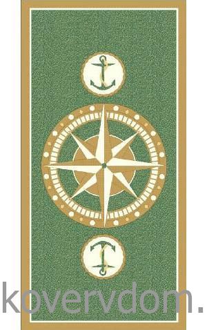 Ковер МОРСКОЙ зеленый цвет с меланжем