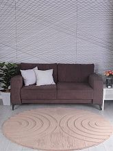 Овальный ковер RABBIT CARVING PX4005 BROWN / BROWN Круг