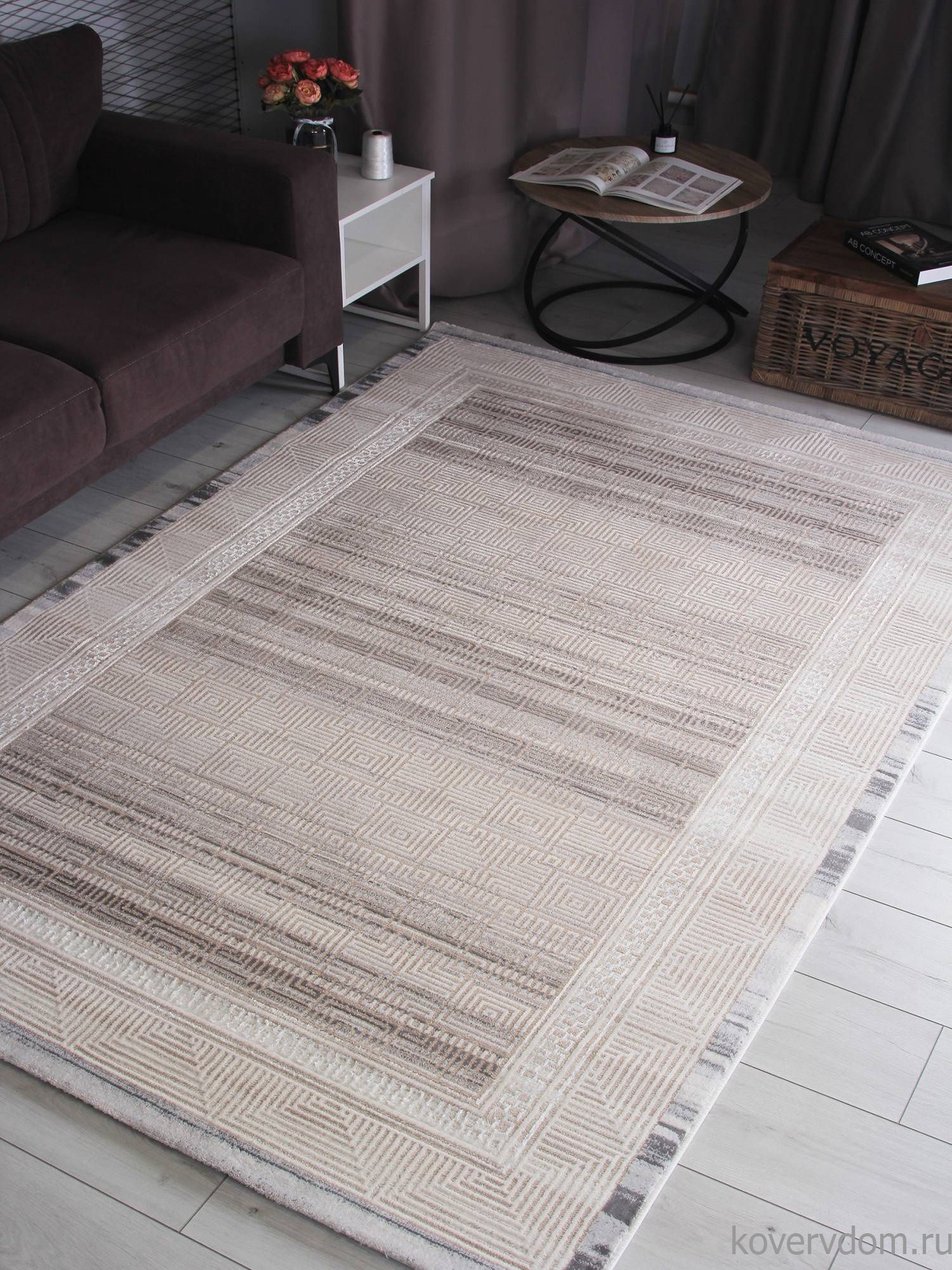 Ковер AMELI 9247A S.BEIGE / P.WHITE