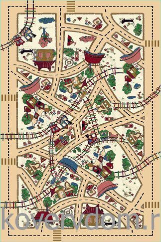 Детский ковер Веселые дорожки-L бежевый