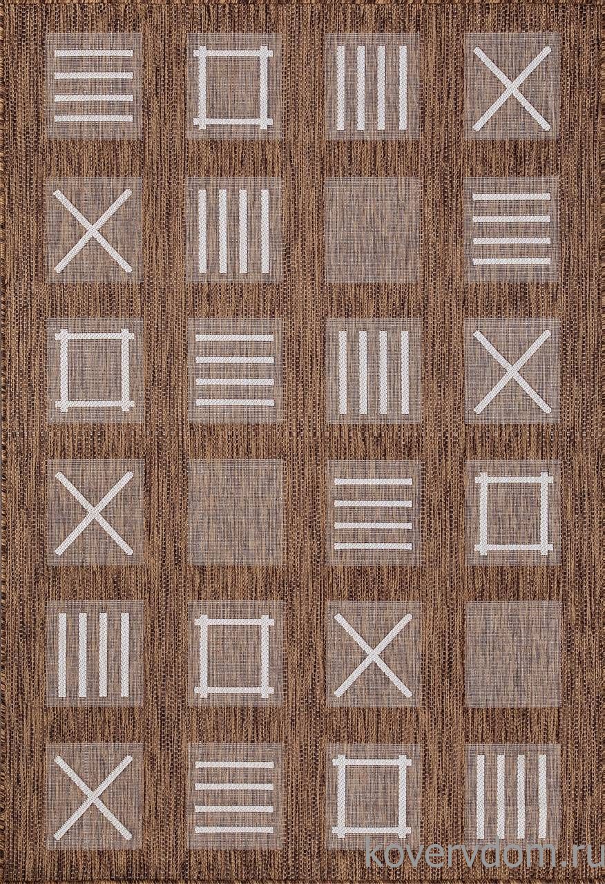Ковер циновка VEGAS S003 BROWN-CREAM