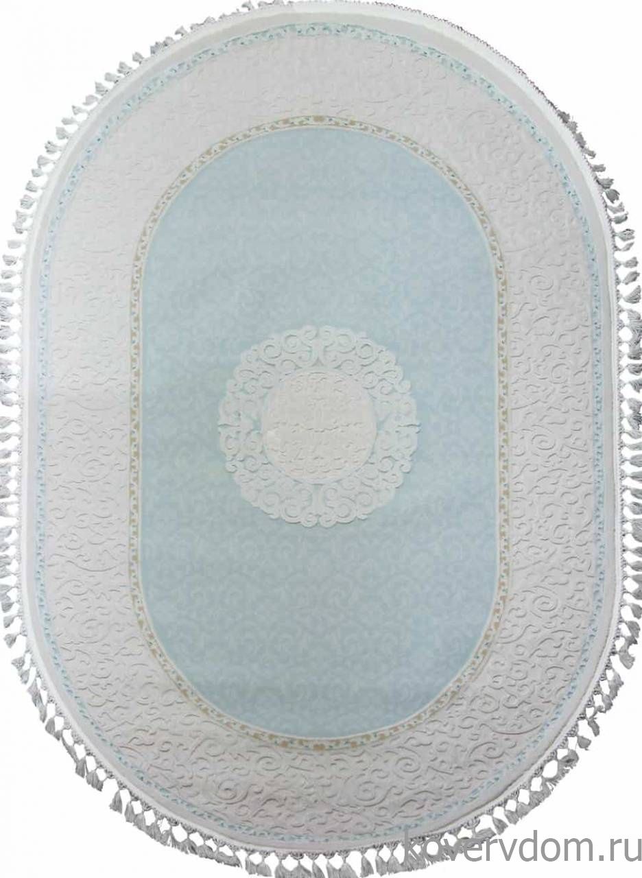 Ковер рельефный HUNKAR 7908 СИНИЙ / СИНИЙ Овал