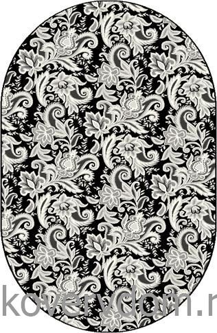 Ковер Графит 09-30840-06 ОВАЛ 